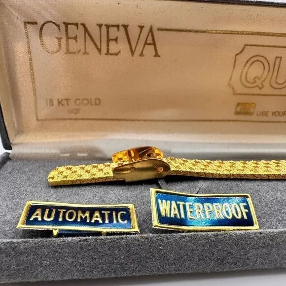 18kt HGE VINTAGE  Ladies Geneva yellow gold watch! - Picture 12 of 15